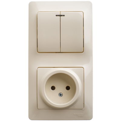 Розетка + выключатель Schneider Electric, 1