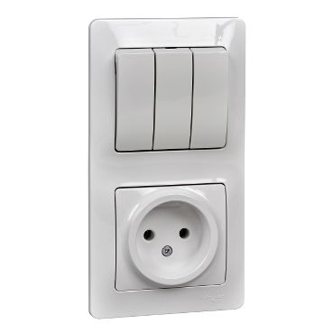 Розетка + выключатель Schneider Electric, 1