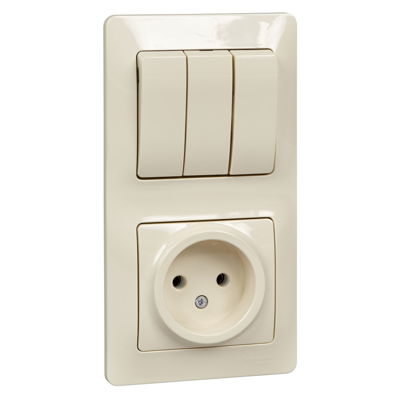 Розетка + выключатель Schneider Electric, 1