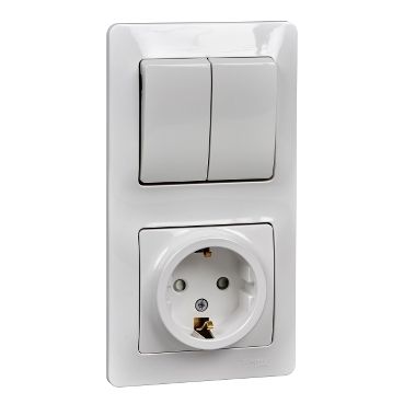 Розетка + выключатель Schneider Electric, 1
