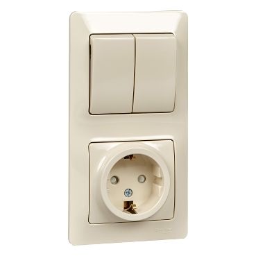 Розетка + выключатель Schneider Electric, 1