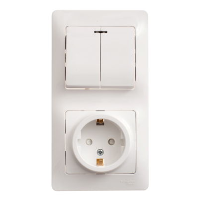 Розетка + выключатель Schneider Electric, 1