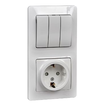 Розетка + выключатель Schneider Electric, 1