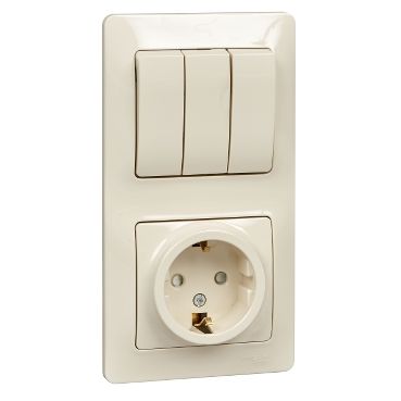 Розетка + выключатель Schneider Electric, 1