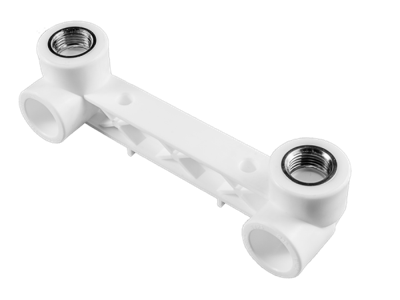 Уголок двойной комбинированный с креплением внутренней резьбой 1