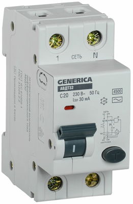 Автоматический выключатель дифференциального тока 2