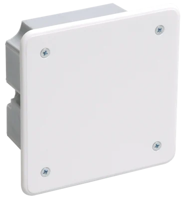Коробка КМ41021 распаячная 92х92x45мм для полых стен (с саморезами, метал. лапки, с крышкой 1